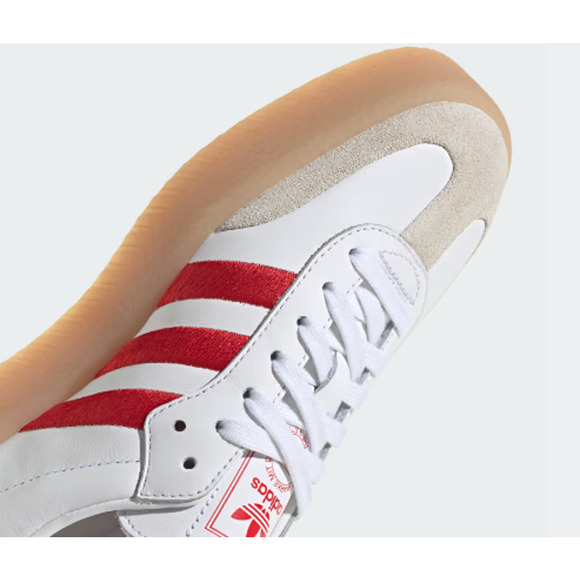 NEW ADIDAS ORIGINALS Samba/Sambae Women's 7 White/Red ID0438 - Picture 2 of 5